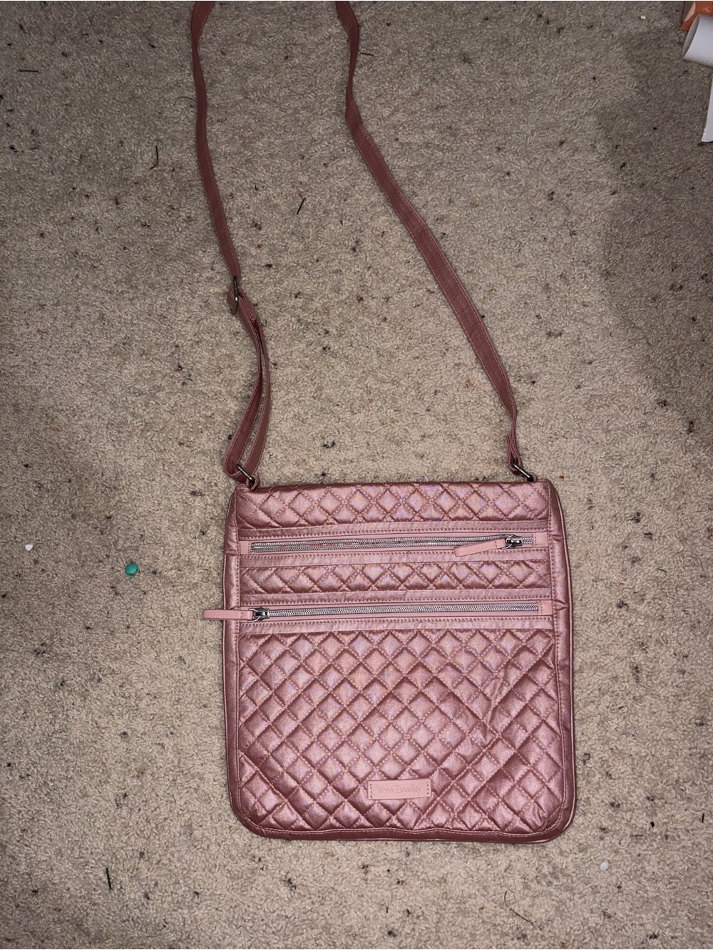 Vera Bradley Quilted Crossbody Bag in pink